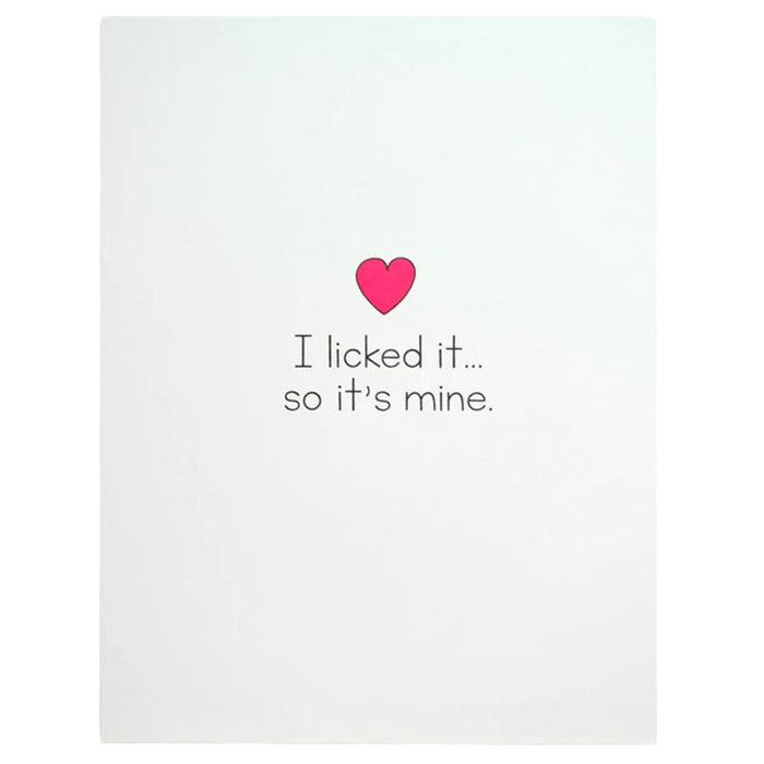 I Licked It Card - Domestic Domestic