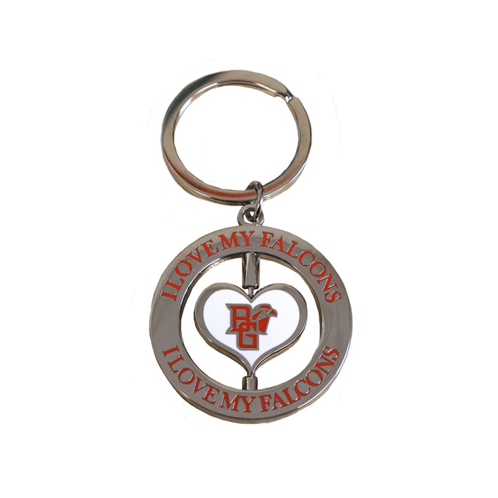 MCM I Love My Falcons Spinner Key Tag