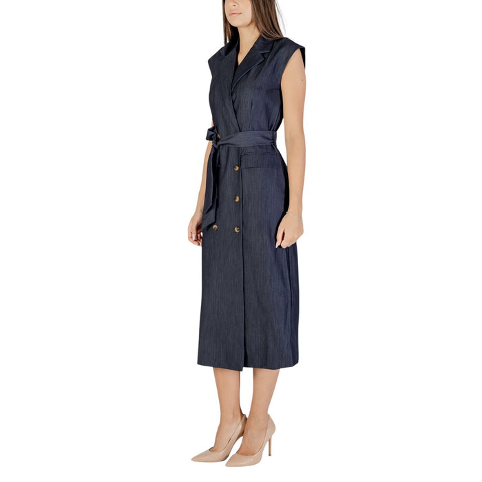 Image 3 : Coupe robe Ichi femme bleue sans manches style élégant — delvale