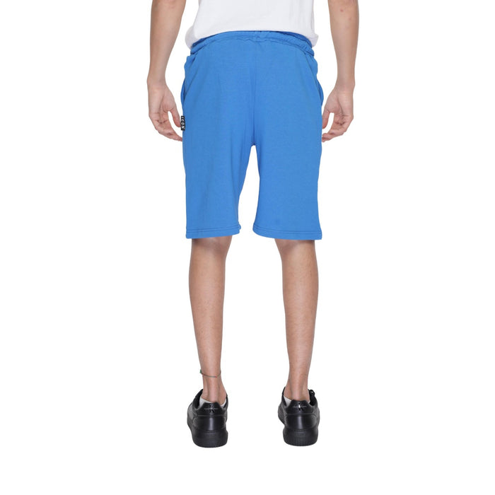 Image 2 : Détail bermuda Icon homme bleu azur, poches frontales et finitions coton — delvale