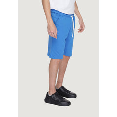 Image 3 : Bermuda Icon homme bleu azur, vue d'ensemble coupe moderne — delvale