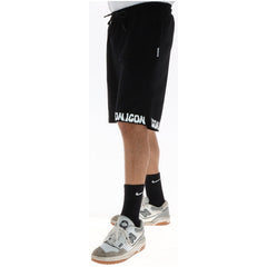 Image 3 : Vue complète du bermuda Icon homme noir imprimé, style casual premium — delvale