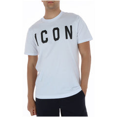 Image 4 : Vue de trois quarts du t-shirt Icon homme noir logo oversize, style urbain casual — Delvale