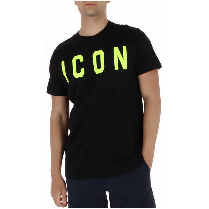 Image 5 : T-shirt Icon homme noir imprimé, look casual masculin, matière pur coton doux — Delvale