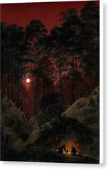 Inside the Forest in the Moonlight - Canvas Print