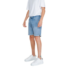 Image 3 : Bermuda homme Jack & Jones bleu, vue dos avec poches arrières — delvale
