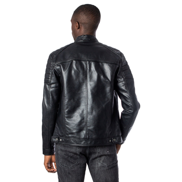 Image 2 : Jack & Jones jaquette homme noire détail fermeture éclair et col — delvale