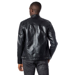 Image 2 : Jack & Jones jaquette homme noire détail fermeture éclair et col — delvale