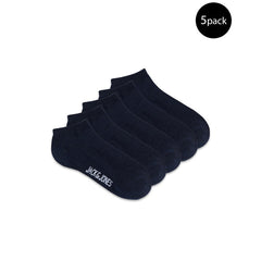 Image 1 : Lot de 5 paires de chaussettes basses homme Jack & Jones coloris marine, vue d'ensemble empilées — Delvale
