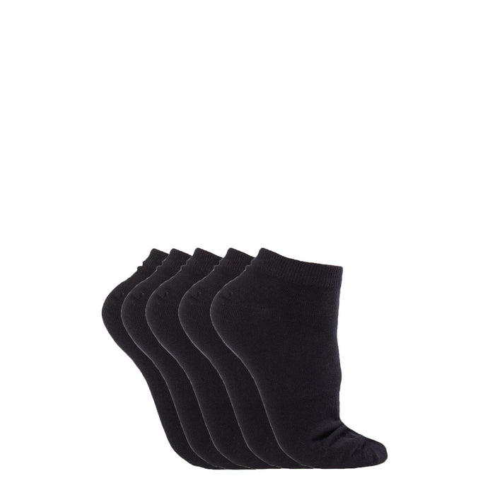 Image 3 : Cinq paires de chaussettes sneaker basses Jack & Jones bleu marine, présentation produit — Delvale