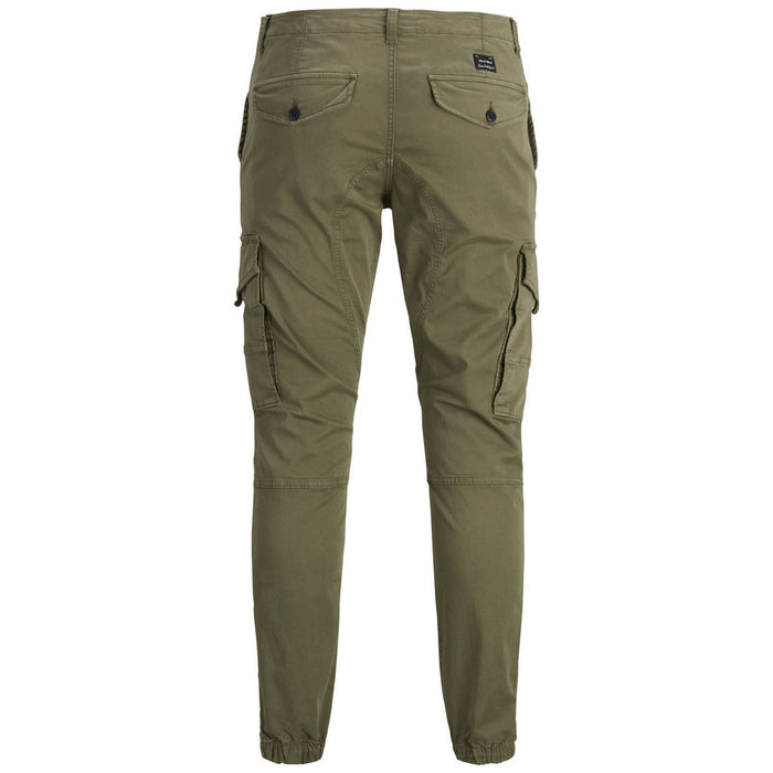 Image 2 : Pantalon homme Jack & Jones vert détail fermeture zip et poches — delvale