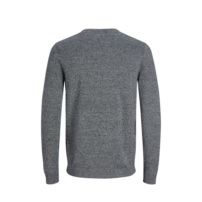 Image 2 : Vue de face pull Jack & Jones homme bleu col rond coton — delvale