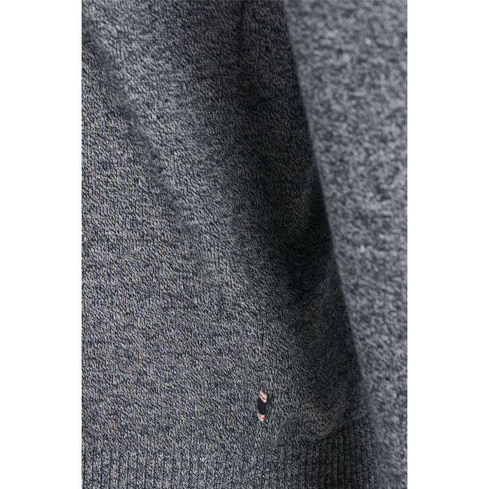 Image 3 : Détail encolure ronde pull Jack & Jones homme bleu coton — delvale