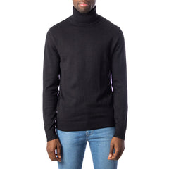 Image 1 : Pull homme Jack & Jones vert col montant manches longues vue de face — delvale
