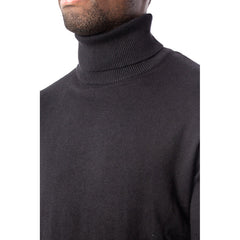 Image 3 : Pull homme Jack & Jones vert col montant vue de dos — delvale