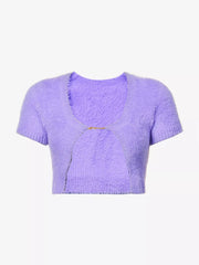 JACQUEMUS Purple La Maille Neve Manches Longues' Cardigan - House Of Huntington