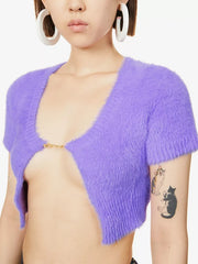 JACQUEMUS Purple La Maille Neve Manches Longues' Cardigan - House Of Huntington