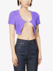 JACQUEMUS Purple La Maille Neve Manches Longues' Cardigan - House Of Huntington