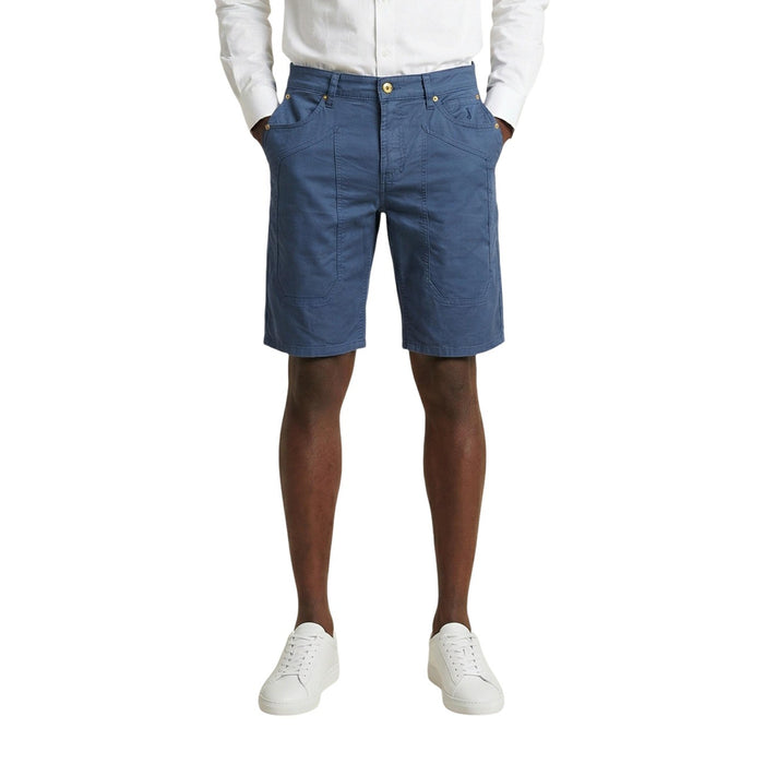 Image 7 : Bermuda homme Jeckerson bleu marine slim 5 poches vue latérale — Delvale