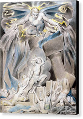 Job's Sons and Daughters Overwhelmed by Satan - Canvas Print