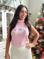 Joy Pink Turtle Neck Sweater Top