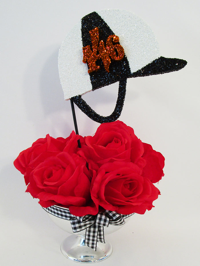 Jockey Cap Silk Centerpiece - Designs by Ginny