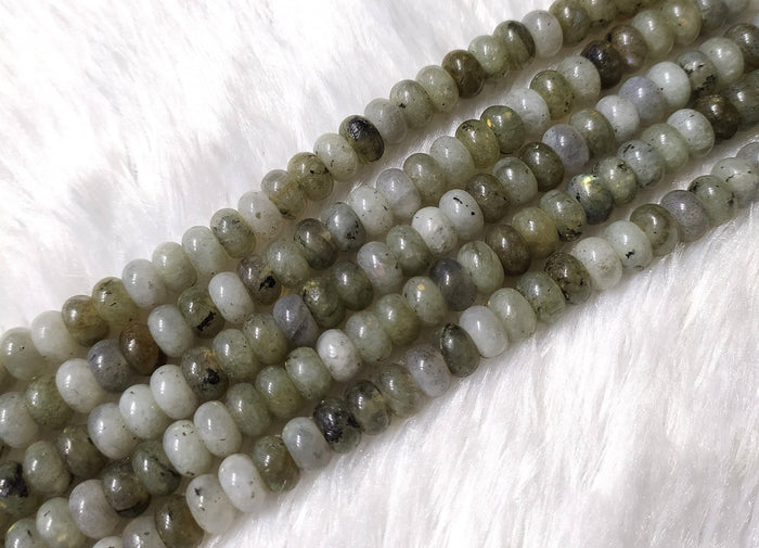 Labradorite Rondelle Beads, Crystal Beads for Jewelry