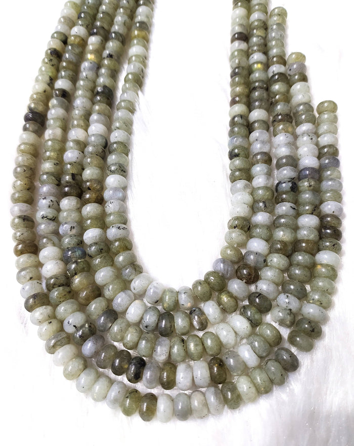 Labradorite Rondelle Beads, Crystal Beads for Jewelry