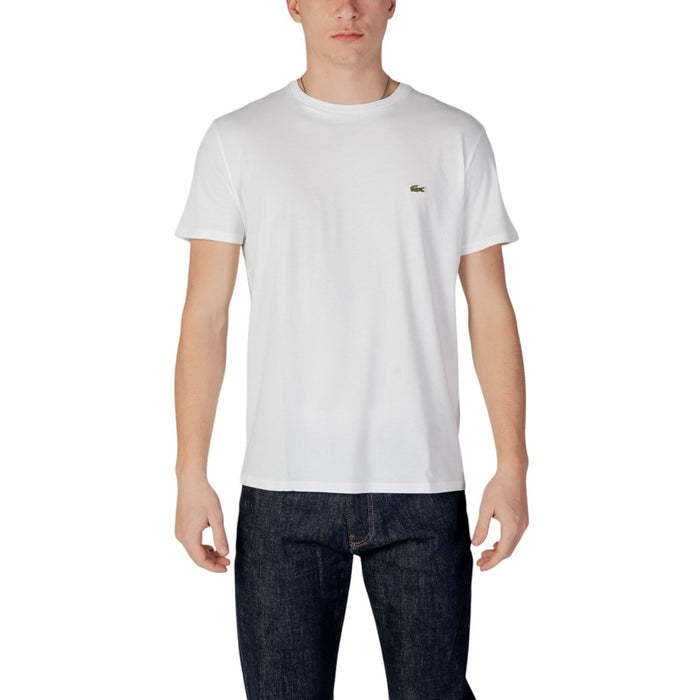 Image 5 : T-shirt Lacoste homme vert, vue de profil sur mannequin masculin — Delvale