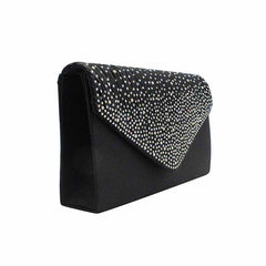 Ladies Satin Evening Clutch Purse Bag Crossbody Handbags Party Prom Wedding Envelope
