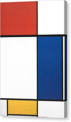 Large Composition with Red, Blue, and Yellow - Canvas Print