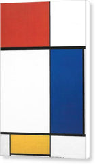 Large Composition with Red, Blue, and Yellow - Canvas Print