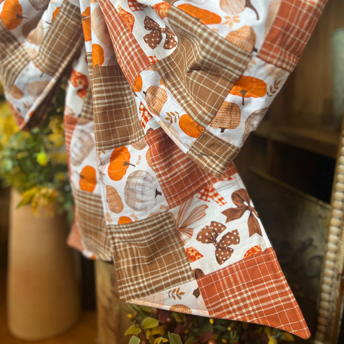 Large Fabric Fall Bow