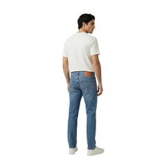 Image 2 : Détail jean slim Levi's® homme denim bleu délavé, fermeture boutons et poches frontales visibles — Delvale