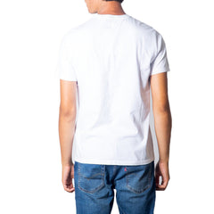 Image 2 : Vue de face du t-shirt Levi's homme blanc uni en pur coton, coupe régulière manches courtes — Delvale
