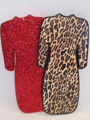 Long sleeve Styrofoam dress cutout