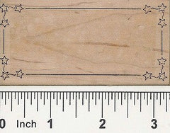 Long Star Border Rubber Stamp 2280G