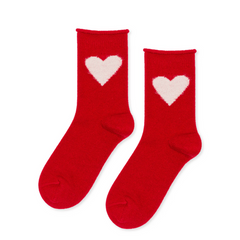 Love Cashmere Crew socks - Red