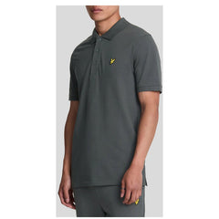 Image 1 : Polo Lyle & Scott homme gris manches courtes vue de face — Delvale