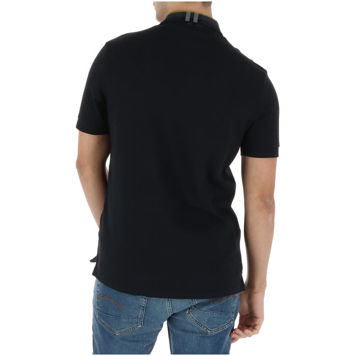 Image 2 : Polo Lyle & Scott homme noir, détail du col polo classique — Delvale