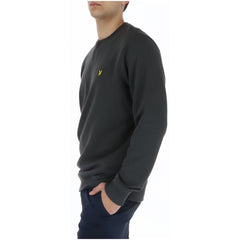 Image 3 : Sweat Lyle & Scott gris anthracite porté, vue de profil — Delvale