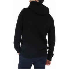 Image 2 : Hoodie Lyle & Scott noir en molleton coton, détail aigle doré brodé — Delvale