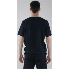 Image 2 : Détail impression t-shirt Lyle & Scott homme bleu en coton premium — Delvale