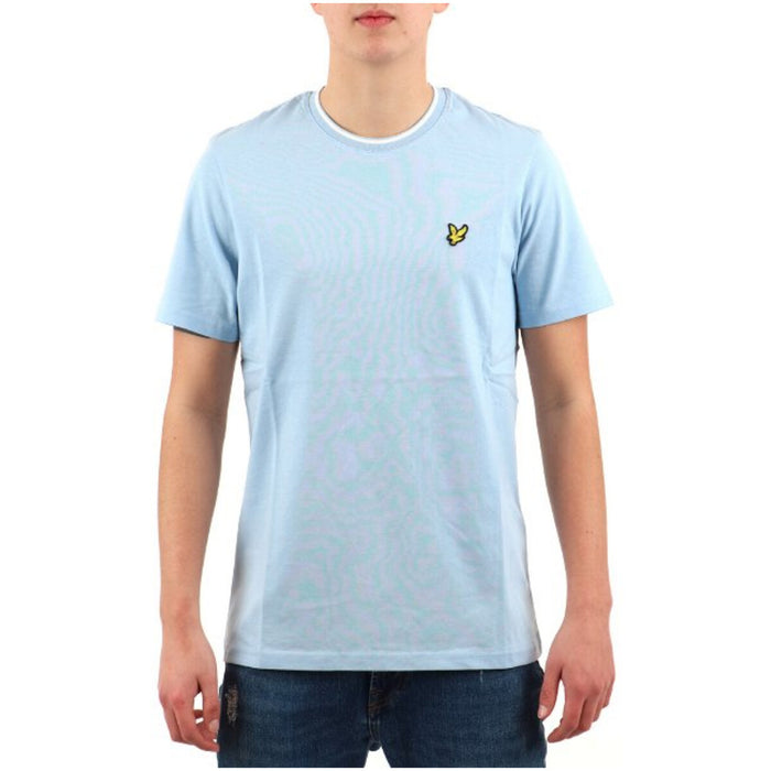 Image 3 : Vue dos t-shirt Lyle & Scott homme bleu col rond manches courtes — Delvale
