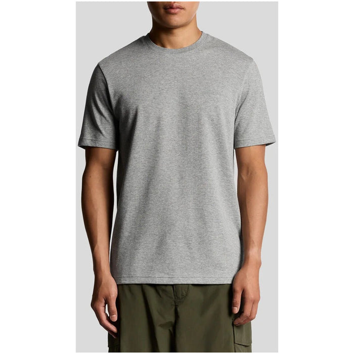 Image 1 : T-shirt homme gris Lyle & Scott col rond manches courtes vue de face — Delvale