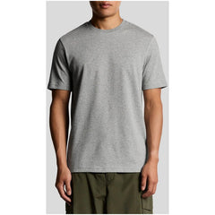 Image 1 : T-shirt homme gris Lyle & Scott col rond manches courtes vue de face — Delvale