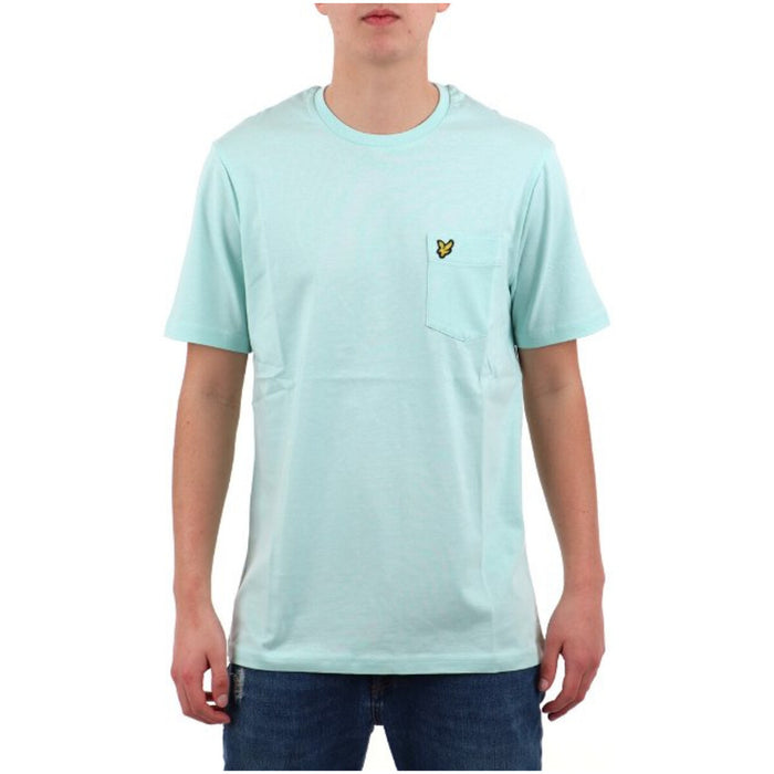 Image 1 : T-shirt Lyle & Scott homme vert avec impression et poche unique, manches courtes — Delvale