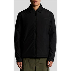 Image 1 : Veste Lyle & Scott homme noire avec fermeture éclair centrale et logo emblématique — Delvale
