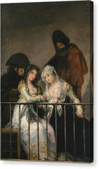 Majas on a Balcony - Canvas Print