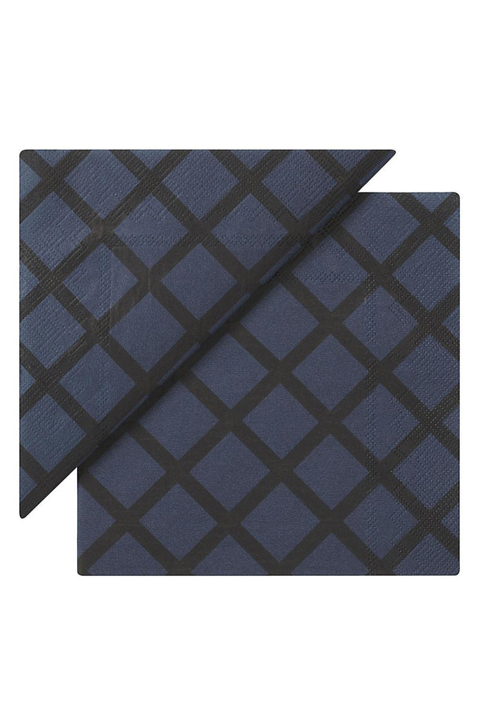 Marimekko Quilt Luncheon Napkins Blue/Black